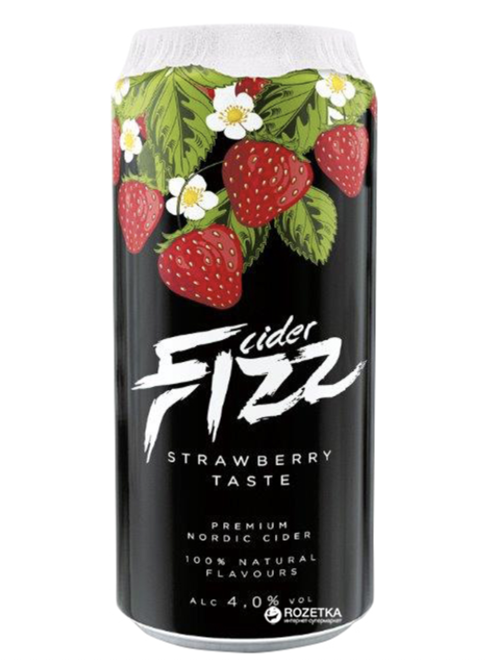 Сидр Fizz Strawberry солодкий газ. 4% 0.5 л з/б